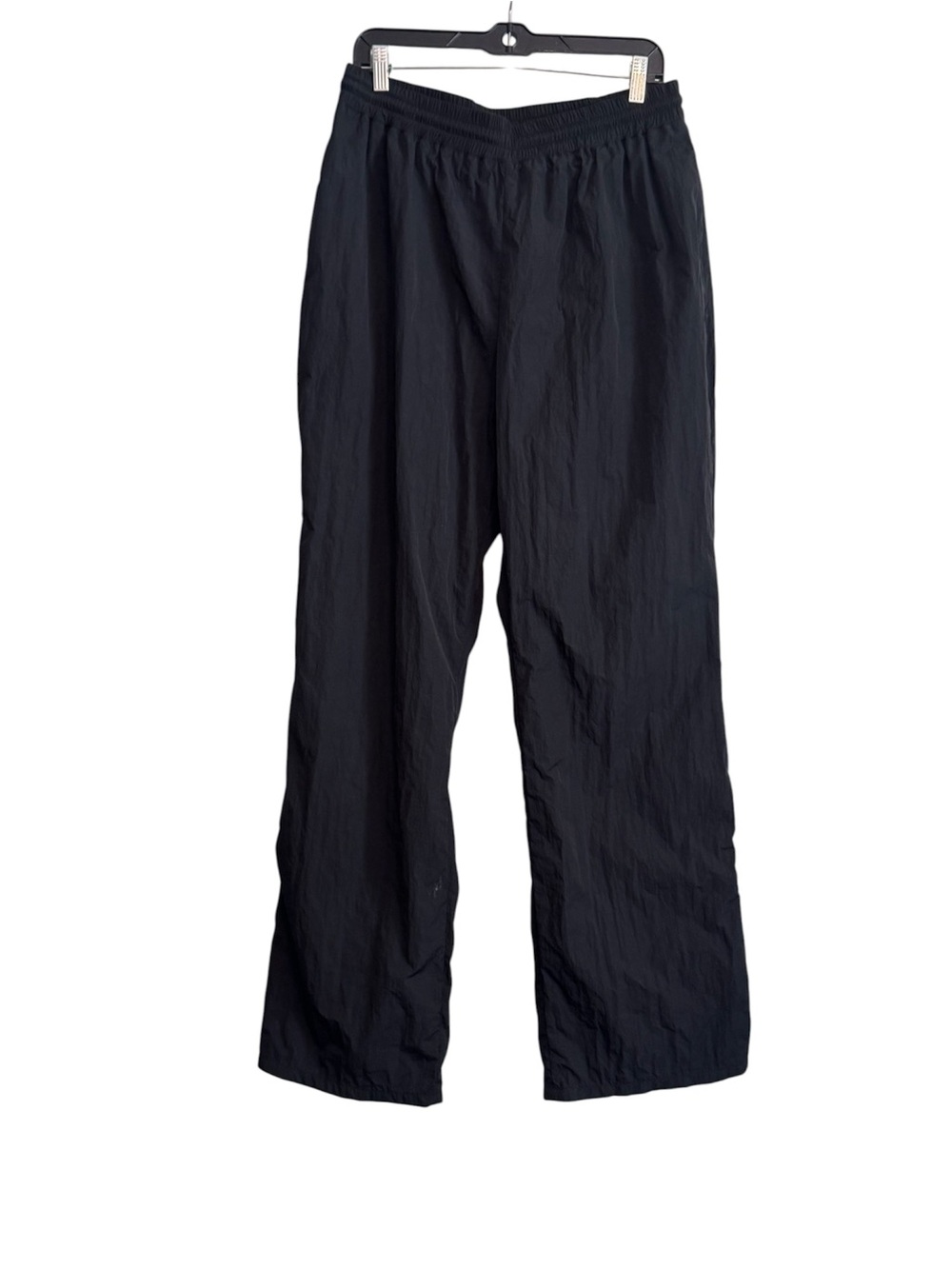 Good American  Wide Leg High Waist Track Pants Black